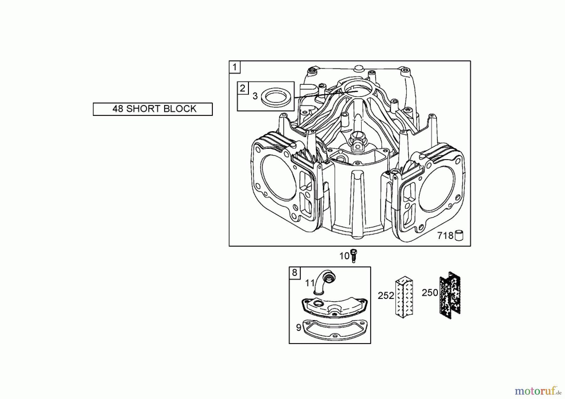 Toro Neu Mowers, Lawn & Garden Tractor Seite 1 74591 (DH 220) - Toro DH 220 Lawn Tractor, 2006 (260000001-260999999) CYLINDER ASSEMBLY BRIGGS AND STRATTON 441577-0120-E1