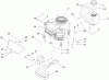 Toro 74591 (DH 220) - DH 220 Lawn Tractor, 2006 (260000001-260999999) Ersatzteile ENGINE, MUFFLER AND FUEL TANK ASSEMBLY