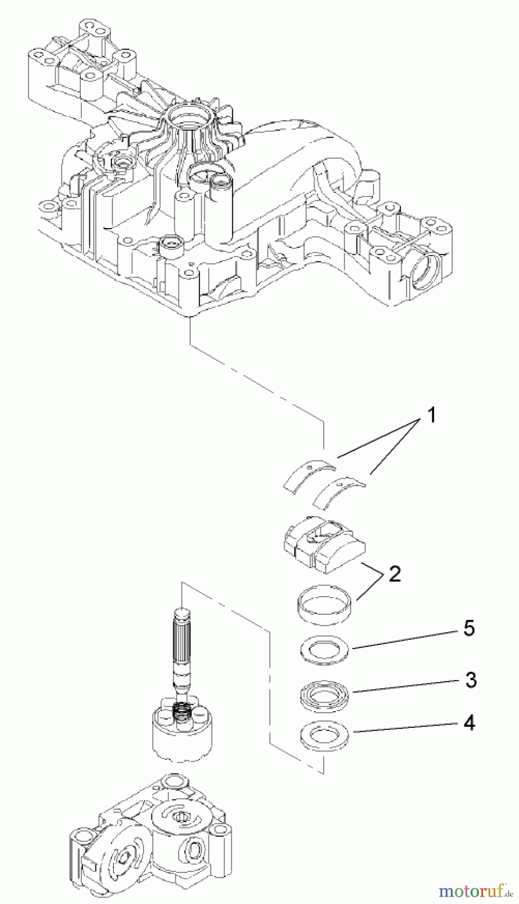 Toro Neu Mowers, Lawn & Garden Tractor Seite 1 74592 (DH 220) - Toro DH 220 Lawn Tractor, 2007 (270000001-270000651) RANGE SHIFT ASSEMBLY TRANSMISSION ASSEMBLY NO. 104-2889