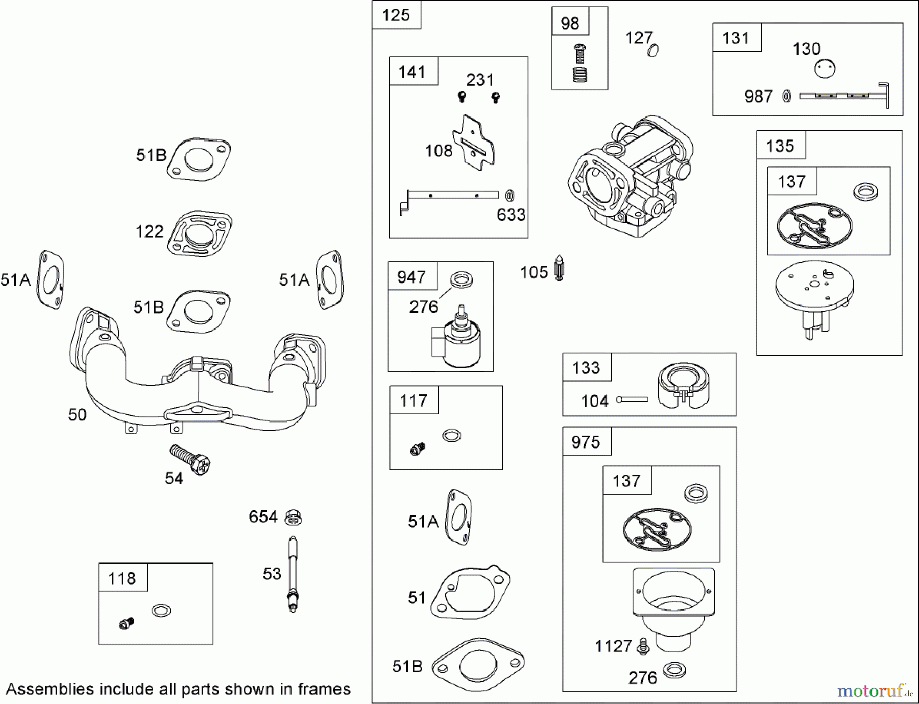  Toro Neu Mowers, Lawn & Garden Tractor Seite 1 74592 (DH 220) - Toro DH 220 Lawn Tractor, 2007 (270000652-270999999) CARBURETOR ASSEMBLY BRIGGS AND STRATTON 441677-0136-E1