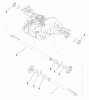 Toro 74592 (DH 220) - DH 220 Lawn Tractor, 2008 (280000001-280000528) Ersatzteile AXLE SHAFT ASSEMBLY TRANSMISSION ASSEMBLY NO. 114-3155