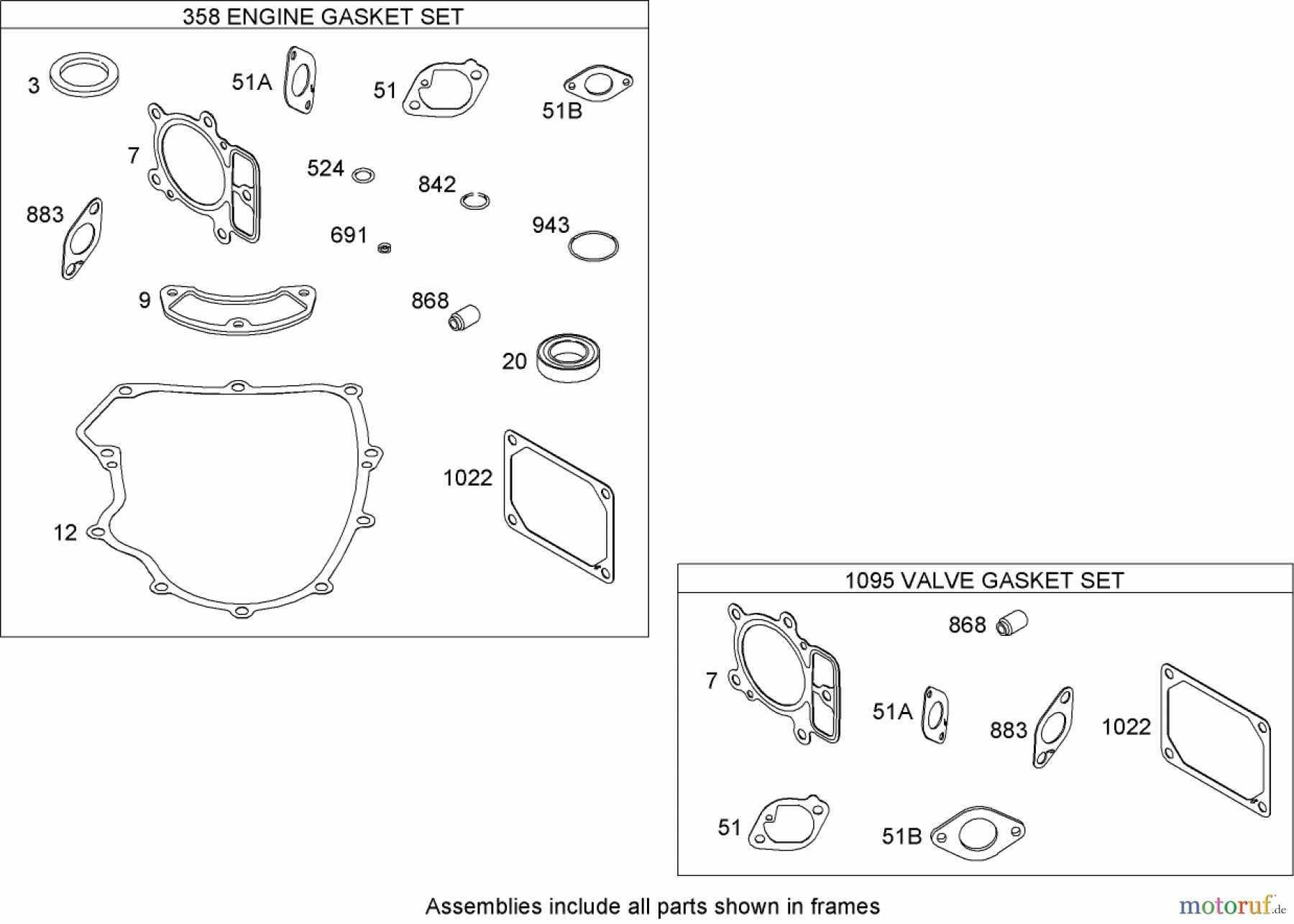 Toro Neu Mowers, Lawn & Garden Tractor Seite 1 74592 (DH 220) - Toro DH 220 Lawn Tractor, 2008 (280000001-280000528) GASKET SET BRIGGS AND STRATTON 441677-0136-E1