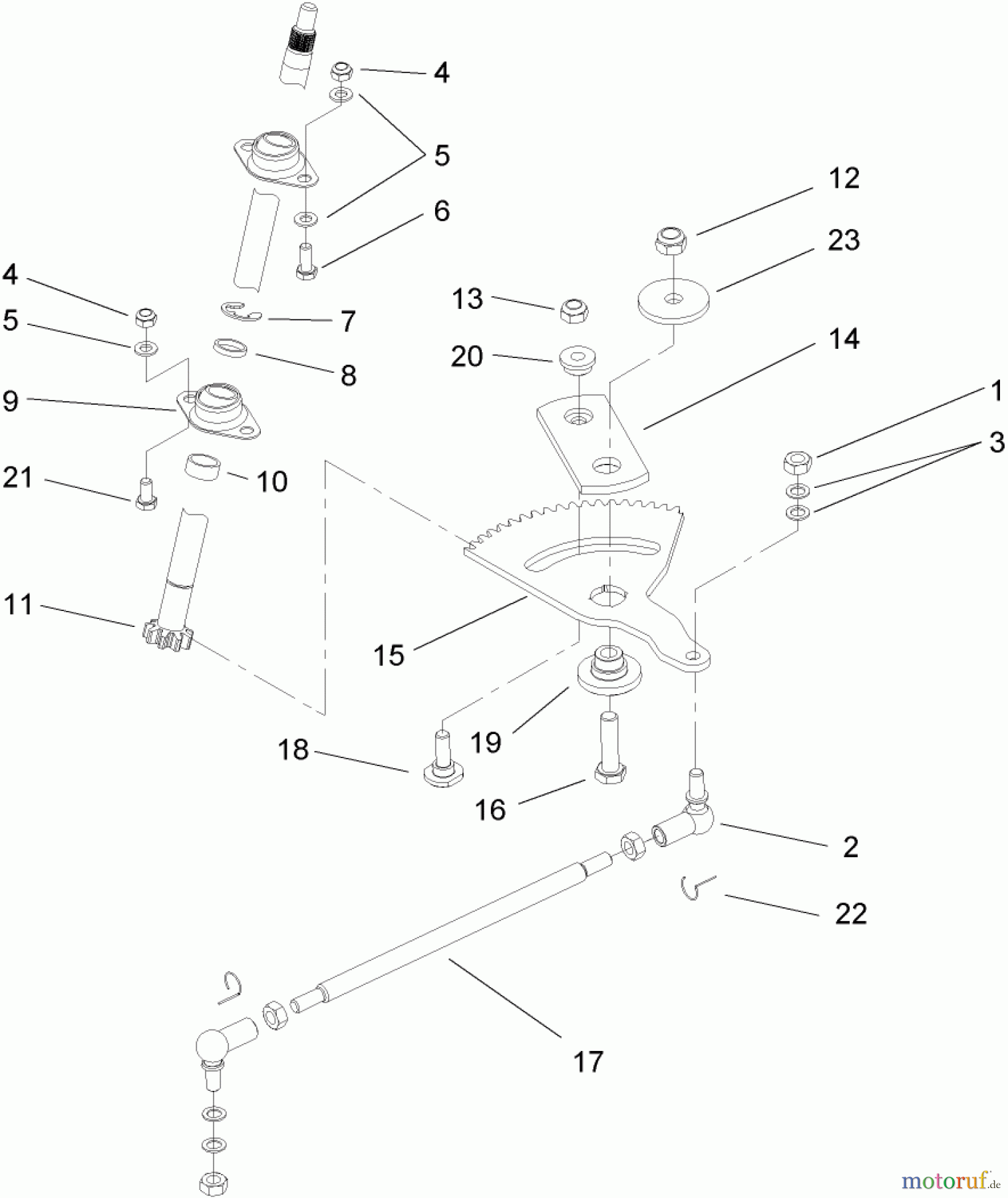 Toro Neu Mowers, Lawn & Garden Tractor Seite 1 74592 (DH 220) - Toro DH 220 Lawn Tractor, 2008 (280000529-280999999) STEERING ASSEMBLY