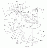 Toro 77106 (17-44H) - 17-44H Lawn Tractor, 2000 (200000001-200999999) Ersatzteile BAFFLE, DEFLECTOR & COVER ASSEMBLY