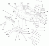 Toro 77106 (17-44H) - 17-44H Lawn Tractor, 2000 (200000001-200999999) Ersatzteile DECK, SPINDLE & BLADE ASSEMBLY