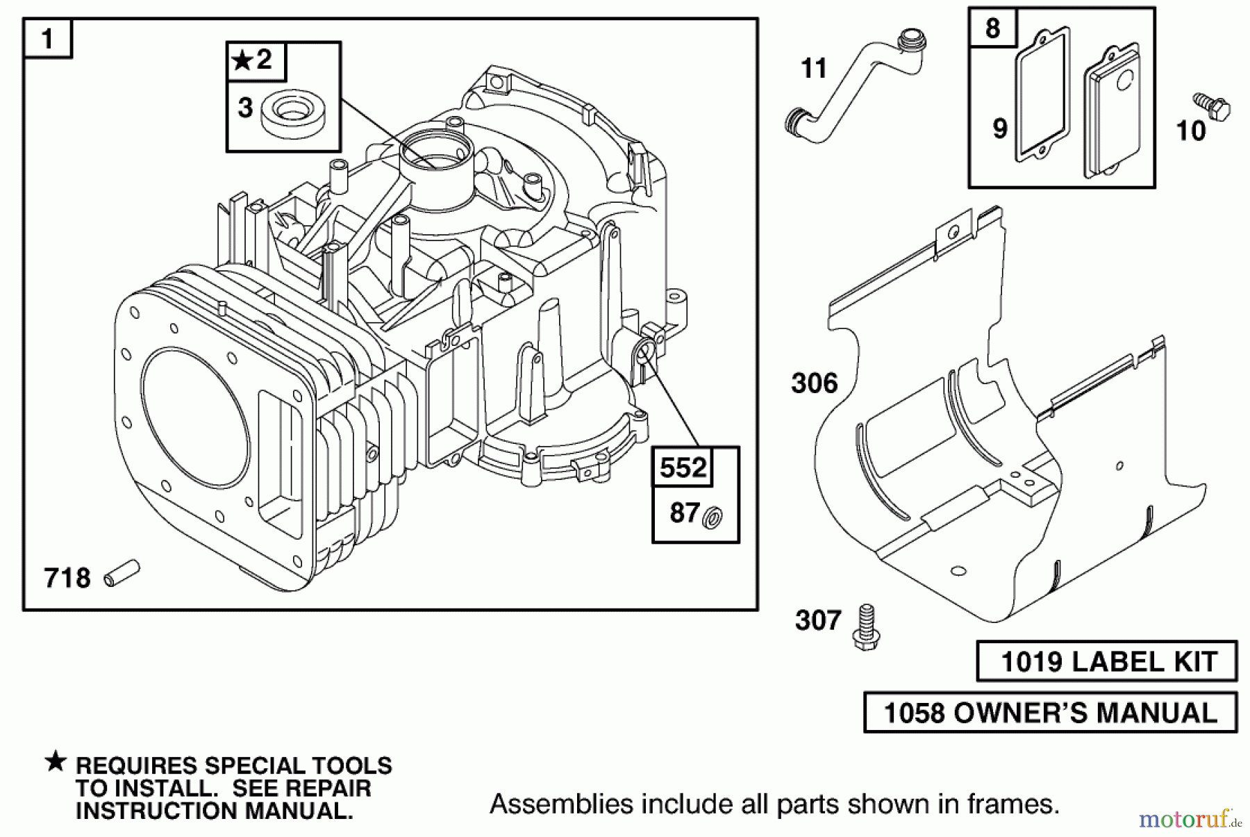 Toro Neu Mowers, Lawn & Garden Tractor Seite 1 77106 (17-44H) - Toro 17-44H Lawn Tractor, 2000 (200000001-200999999) ENGINE BRIGGS & STRATTON MODEL 312777-0128-E1 #1