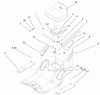 Toro 77106 (17-44H) - 17-44H Lawn Tractor, 2000 (200000001-200999999) Ersatzteile REAR BODY & SEAT ASSEMBLY