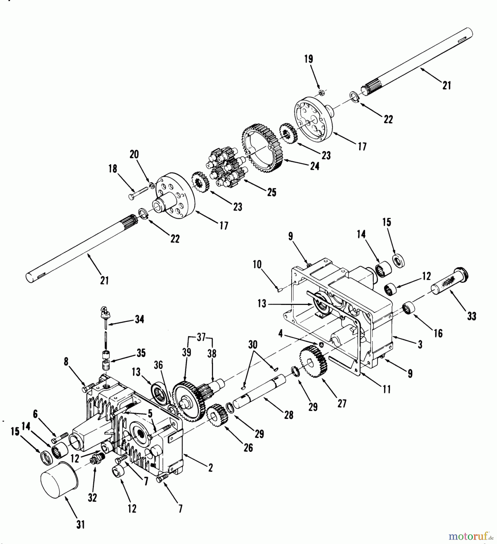 Toro Neu Mowers, Lawn & Garden Tractor Seite 1 81-12KS01 (C-121) - Toro C-121 Automatic Tractor, 1978 TRANSAXLE