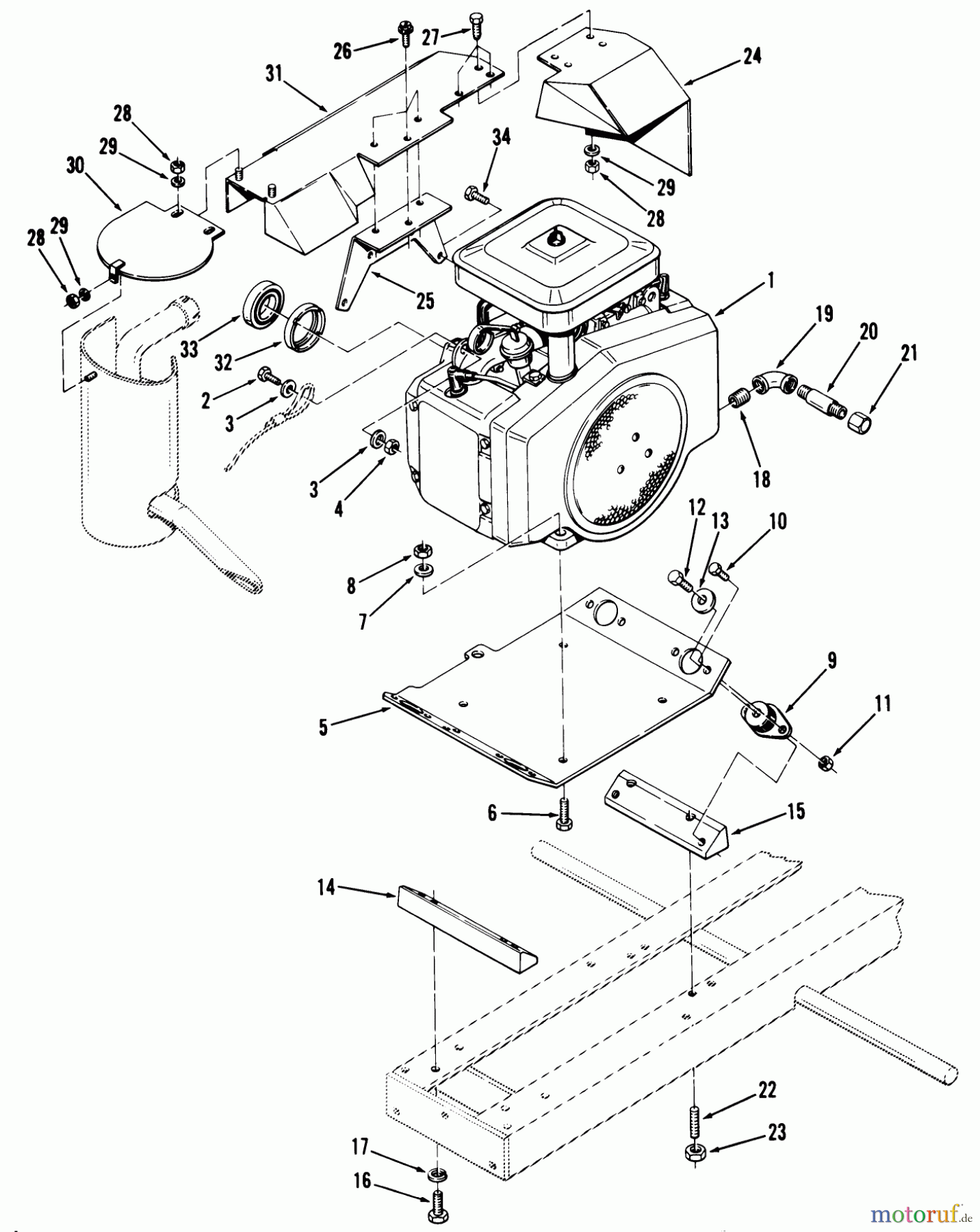 Toro Neu Mowers, Lawn & Garden Tractor Seite 1 81-12KS01 (C-121) - Toro C-121 Automatic Tractor, 1978 TWIN CYLINDER ENGINES