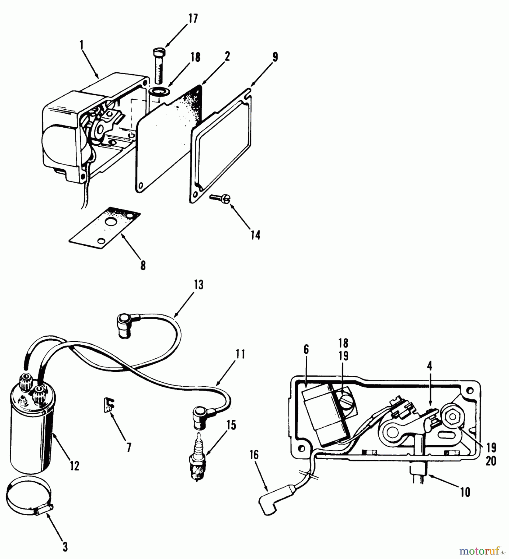  Toro Neu Mowers, Lawn & Garden Tractor Seite 2 81-20KS01 (D-200) - Toro D-200 Automatic Tractor, 1978 D-160 ONAN ENGINE, IGNITION GROUP