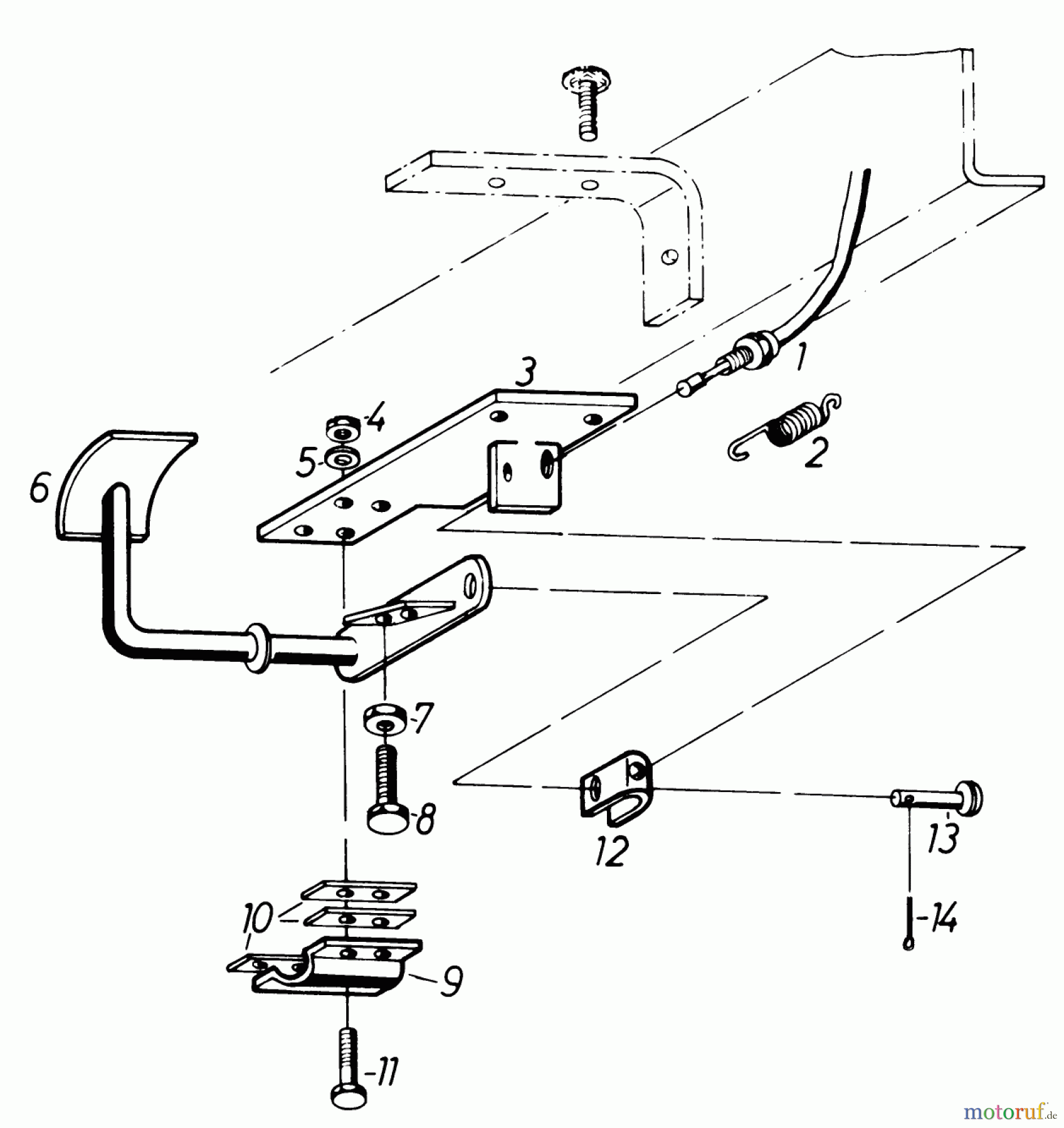 Toro Neu Mowers, Lawn & Garden Tractor Seite 2 81-20RG01 (D-250) - Toro D-250 10-Speed Tractor, 1978 ACCELERATOR PEDAL
