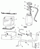 Toro 91-20RG01 (D-250) - D-250 10-Speed Tractor, 1980 Ersatzteile BATTERY AND COOLANT COMPENSATING BOTTLE