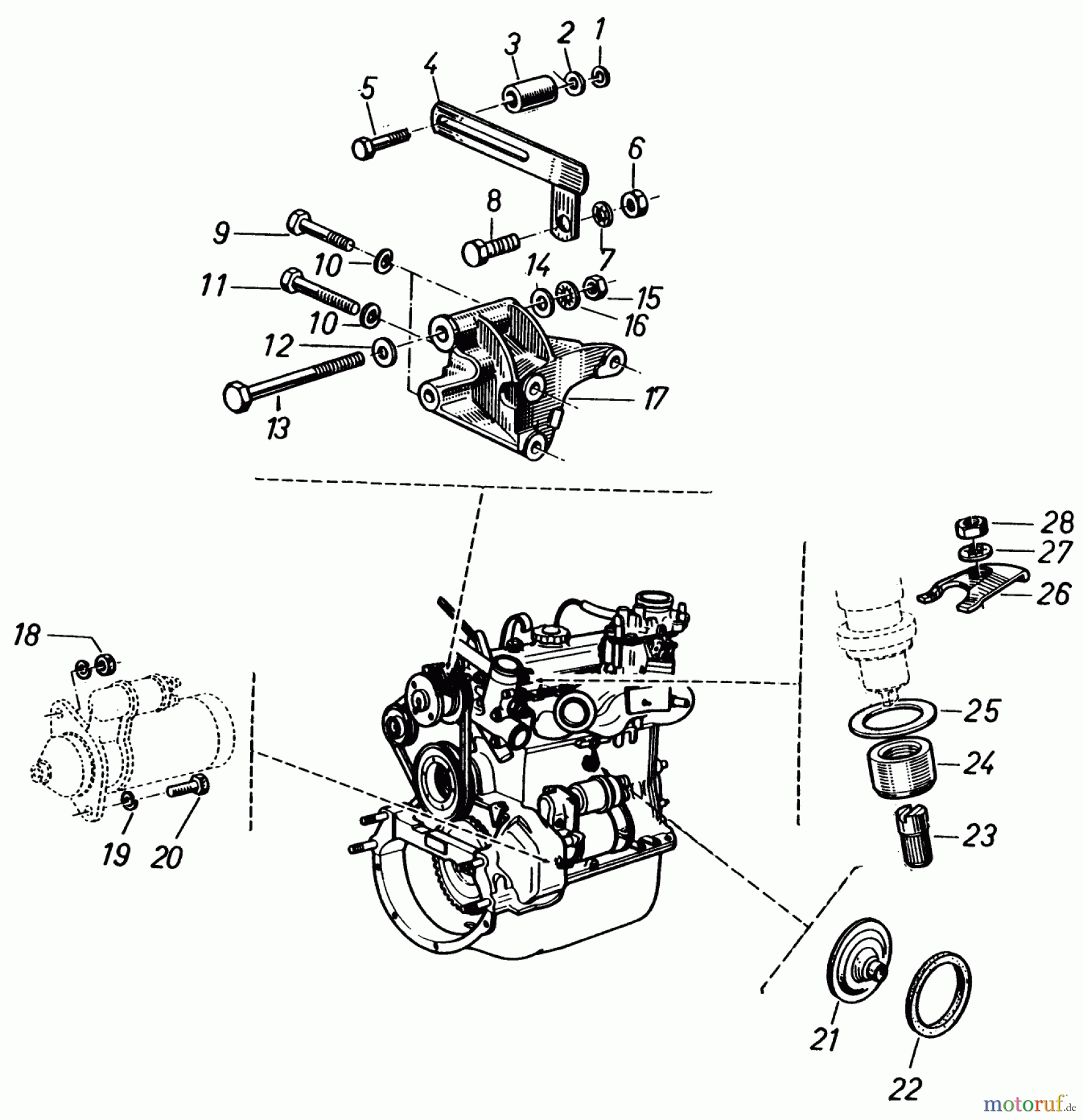 Toro Neu Mowers, Lawn & Garden Tractor Seite 2 91-20RG01 (D-250) - Toro D-250 10-Speed Tractor, 1980 BRACKETS-ALTERNATOR, DISTRIBUTOR AND STARTER