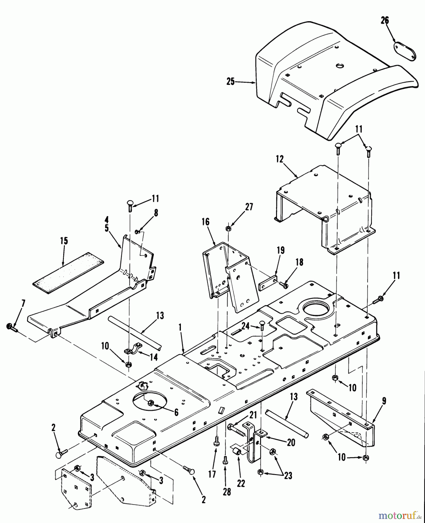 Toro Neu Mowers, Lawn & Garden Tractor Seite 2 92-11BP01 (B-111) - Toro B-111 4-Speed Tractor, 1979 FRAME, SHEET METAL AND COVERS #2