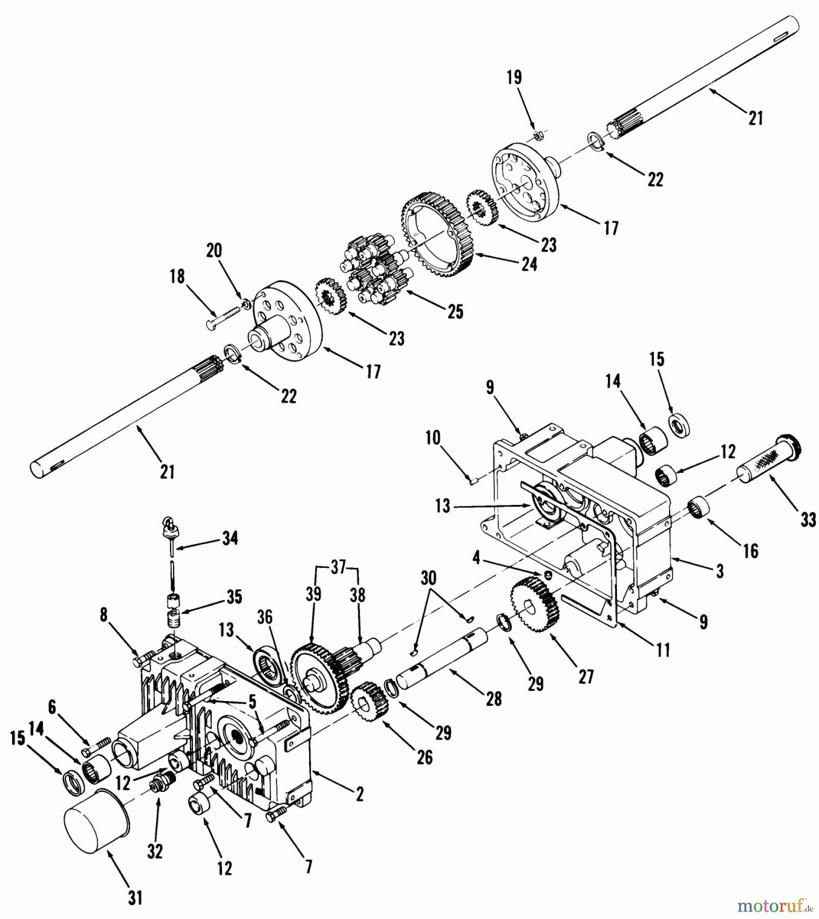 Toro Neu Mowers, Lawn & Garden Tractor Seite 2 91-12K802 (C-121) - Toro C-121 8-Speed Tractor, 1979 TRANSAXLE