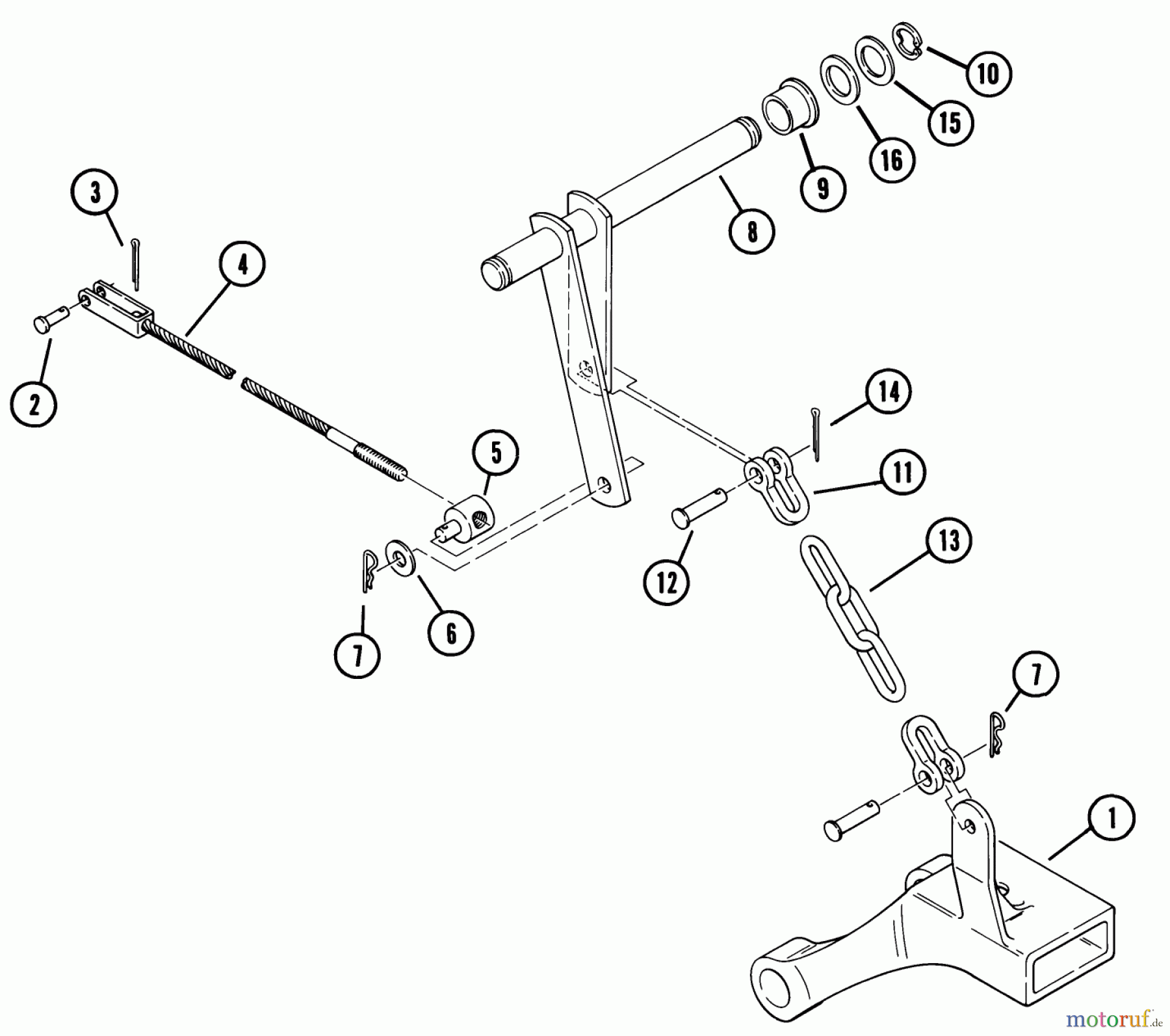 Toro Neu Accessories, Mower 85523 - Toro Slot Hitch, 1976 PARTS LIST-SLOT HITCH FACTORY ORDER NUMBER 8-5523