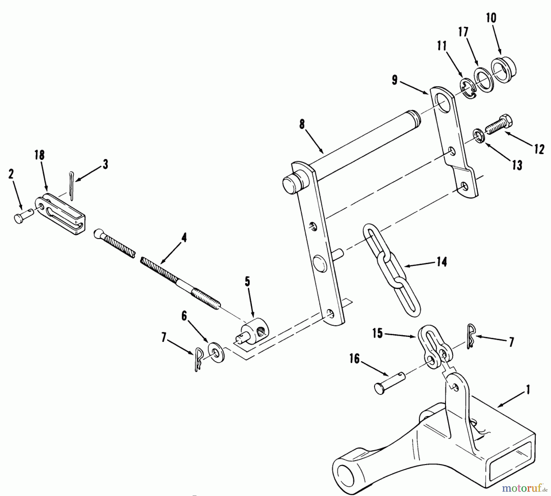  Toro Neu Accessories, Mower 85525 - Toro Slot Hitch, 1980 PARTS LIST-SLOT HITCH FACTORY ORDER NUMBER 8-5525