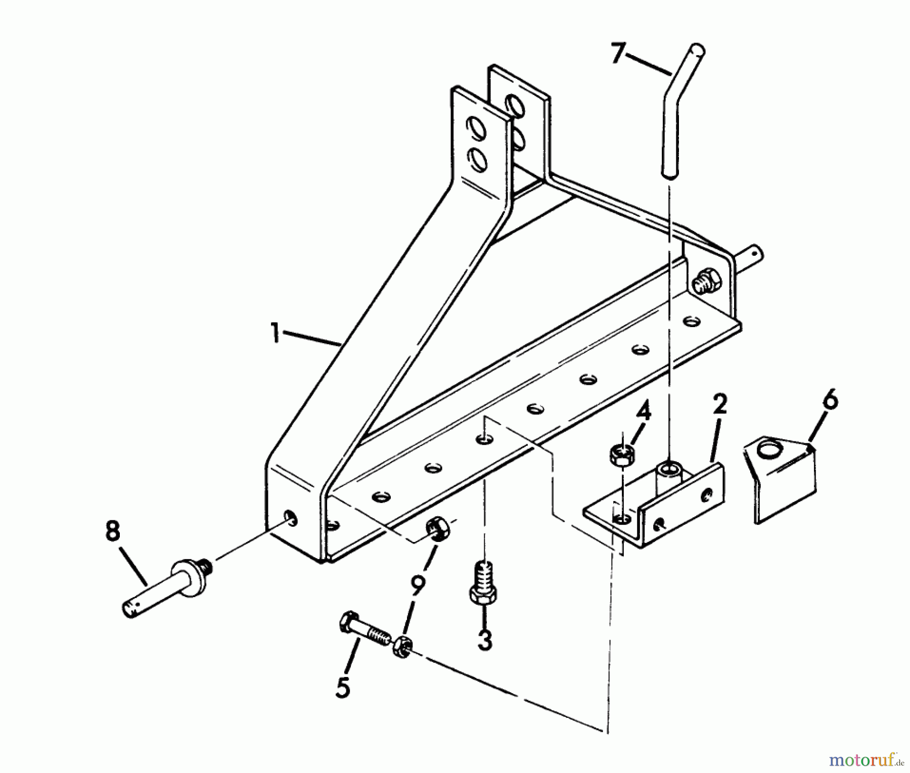  Toro Neu Accessories, Mower 85570 - Toro Hitch Adapter, 1983 HITCH ADAPTER - FACTORY ORDER NUMBER 8-5570
