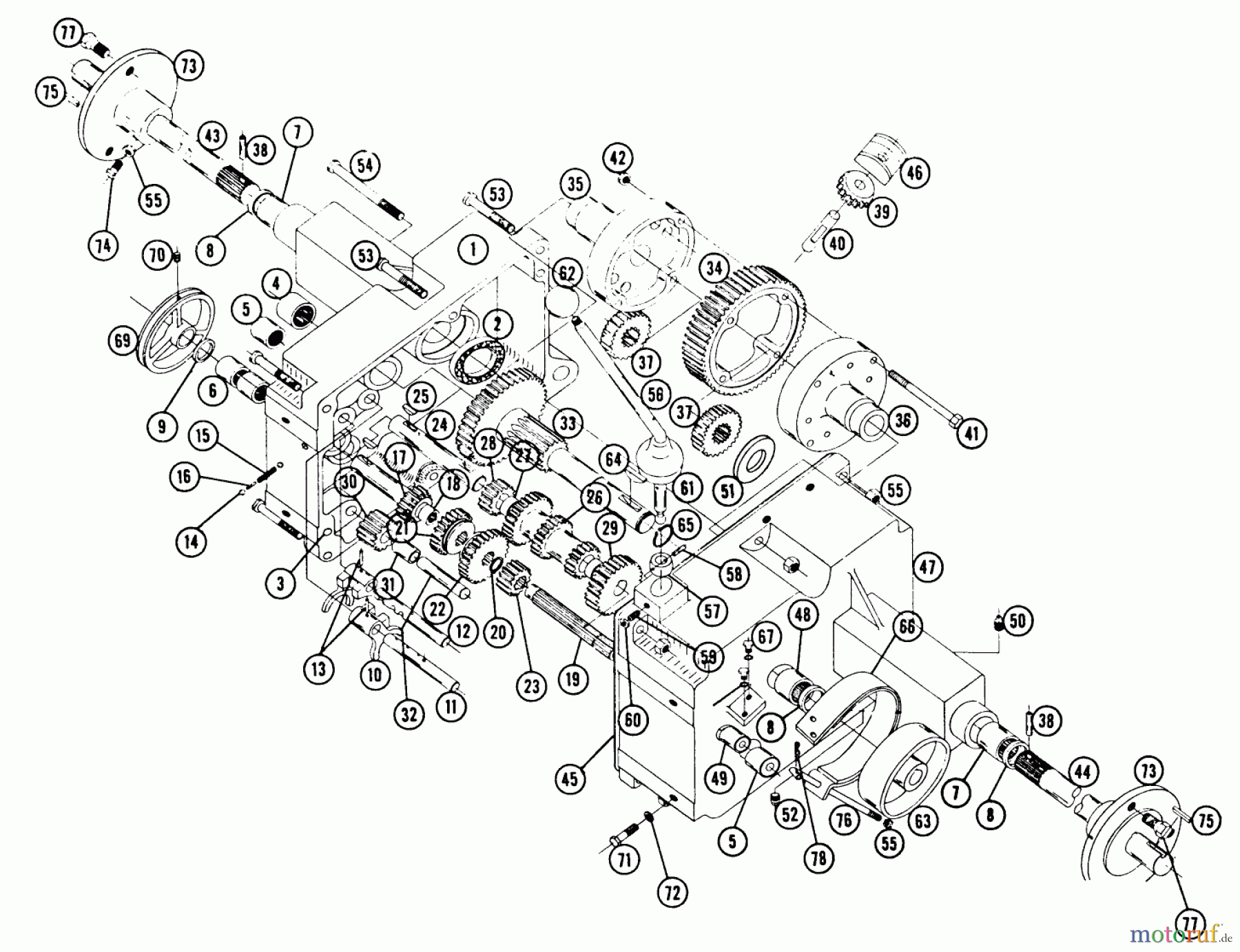 Toro Neu Mowers, Lawn & Garden Tractor Seite 2 953 - Toro 953 Tractor, 1963 953 TRANSMISSION PARTS LIST