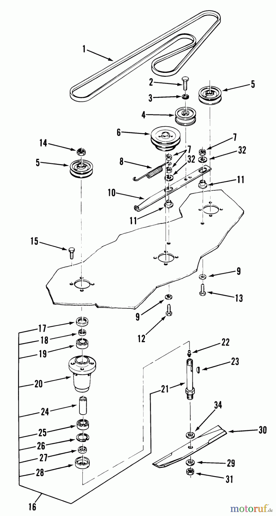  Toro Neu Mowers, Lawn & Garden Tractor Seite 2 A1-184801 (GT-1848) - Toro GT-1848 Twin Automatic Tractor, 1982 42 & 48 IN. (107 & 122 CM) MOWER SPINDLES