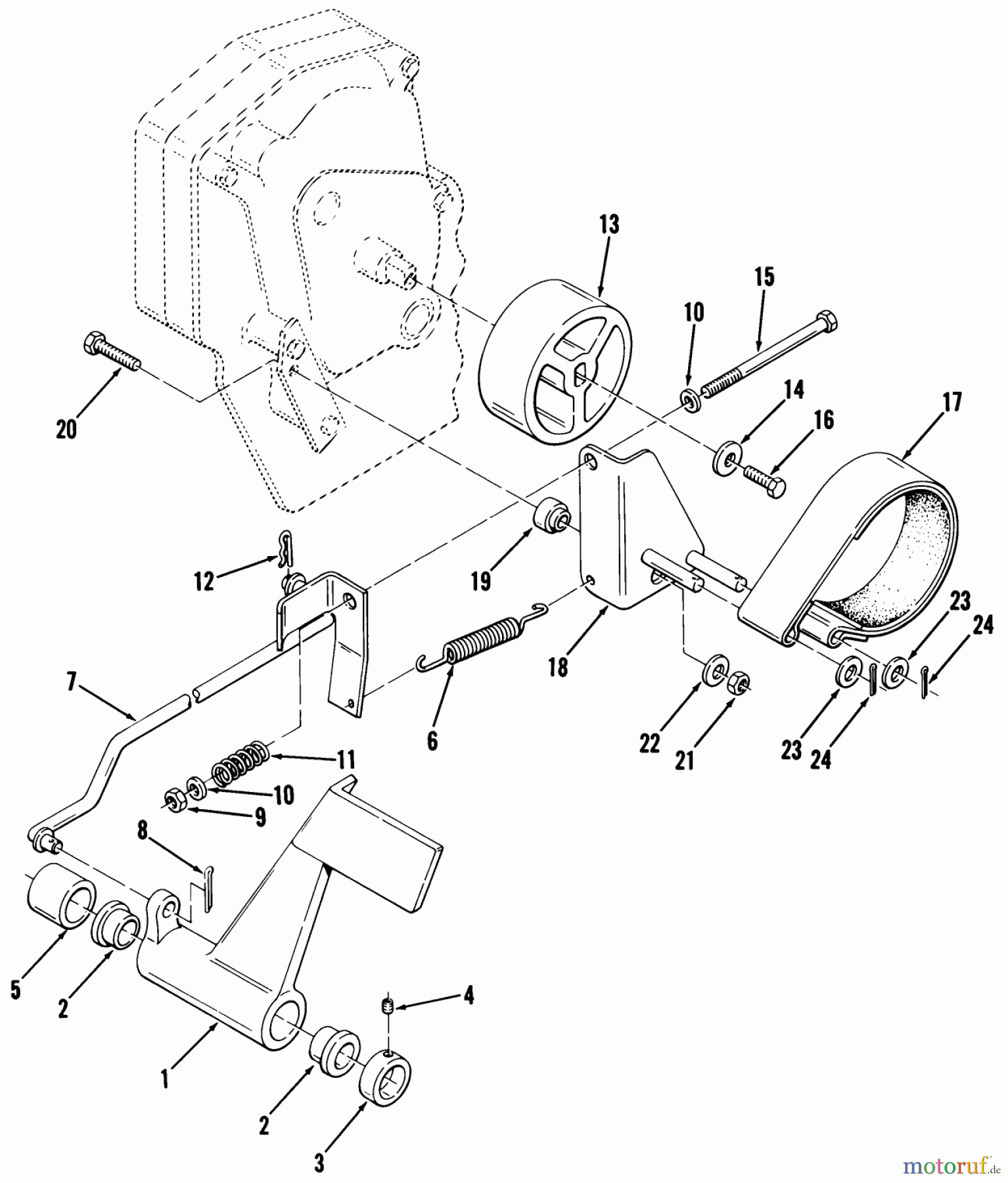 Toro Neu Mowers, Lawn & Garden Tractor Seite 2 A1-184801 (GT-1848) - Toro GT-1848 Twin Automatic Tractor, 1982 CLUTCH, BRAKE AND SPEED CONTROL LINKAGE #3