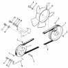 Toro A1-184801 (GT-1848) - GT-1848 Twin Automatic Tractor, 1982 Ersatzteile DRIVE BELT AND PULLEYS