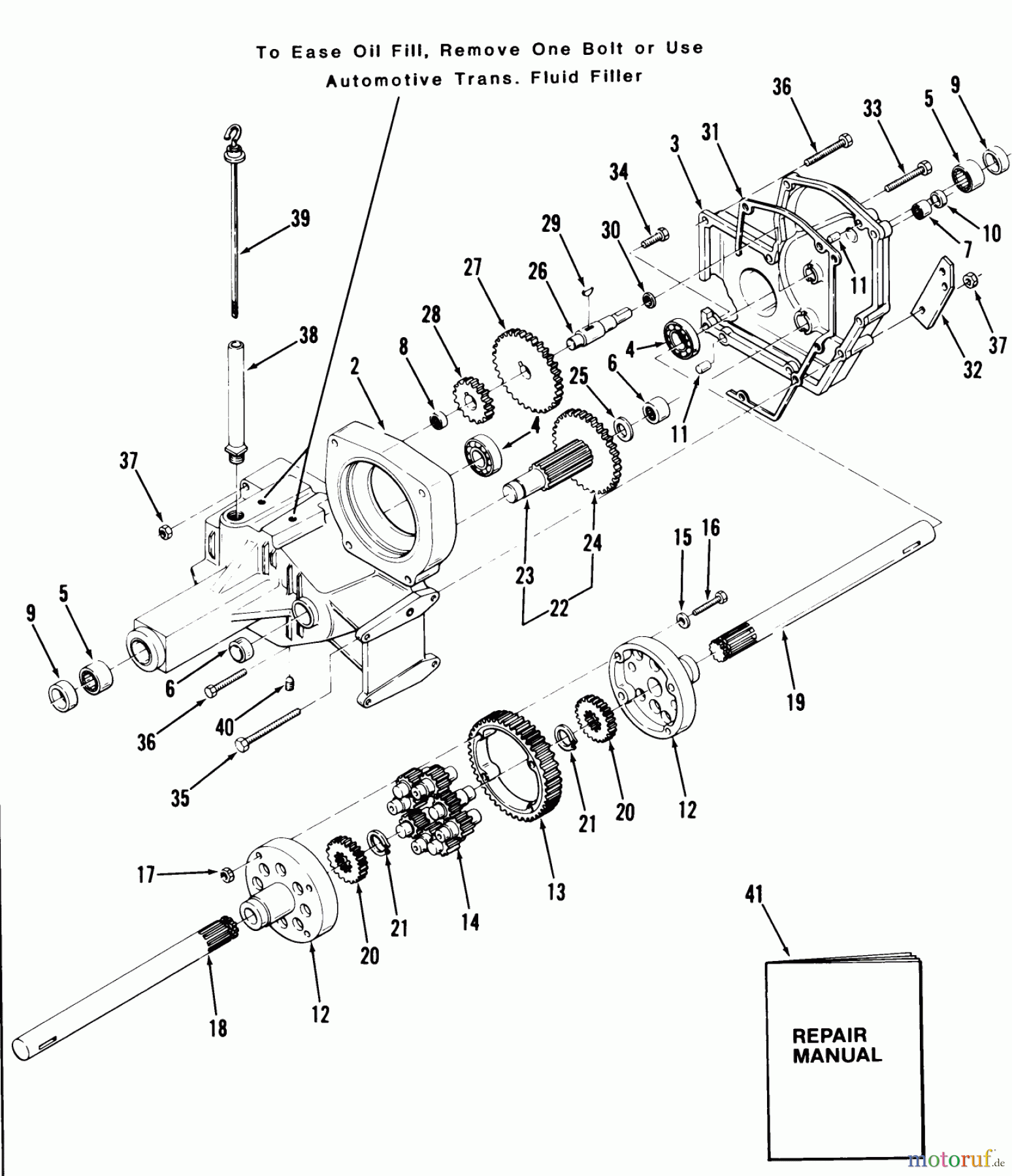 Toro Neu Mowers, Lawn & Garden Tractor Seite 2 A1-16B801 (GT-1600) - Toro GT-1600 Twin 8-Speed Tractor, 1984 TRANSAXLE