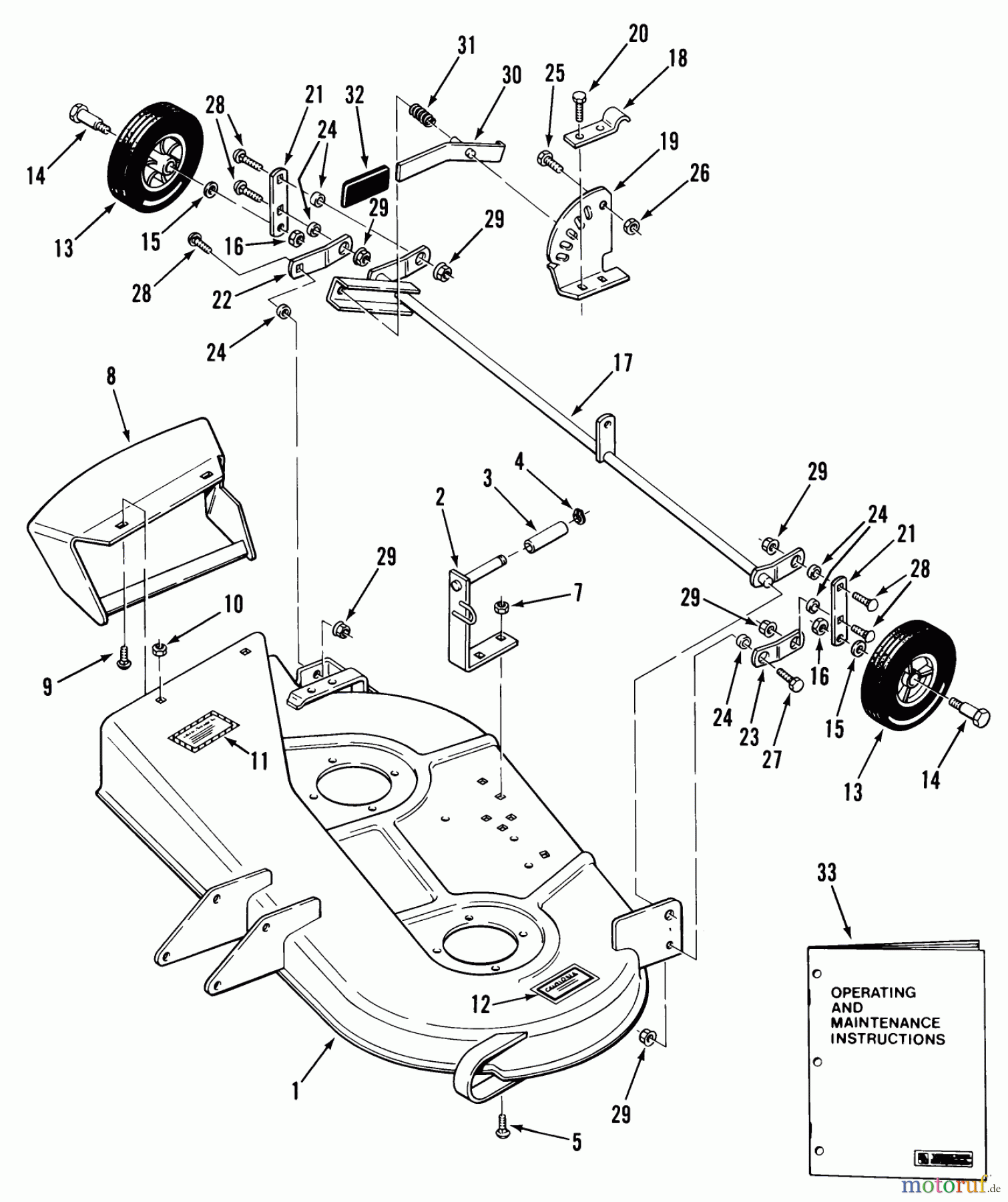 Toro Neu Mowers, Lawn & Garden Tractor Seite 2 A2-113701 (LT-1137) - Toro LT-1137 5-Speed Tractor, 1982 32 IN/81 CM MOWER DECK LT-832, LT-1032