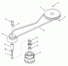Toro D2-163701 (LT-1637) - LT-1637 Twin 3-Speed Tractor, 1983 Ersatzteile DRIVE BELT AND PULLEYS