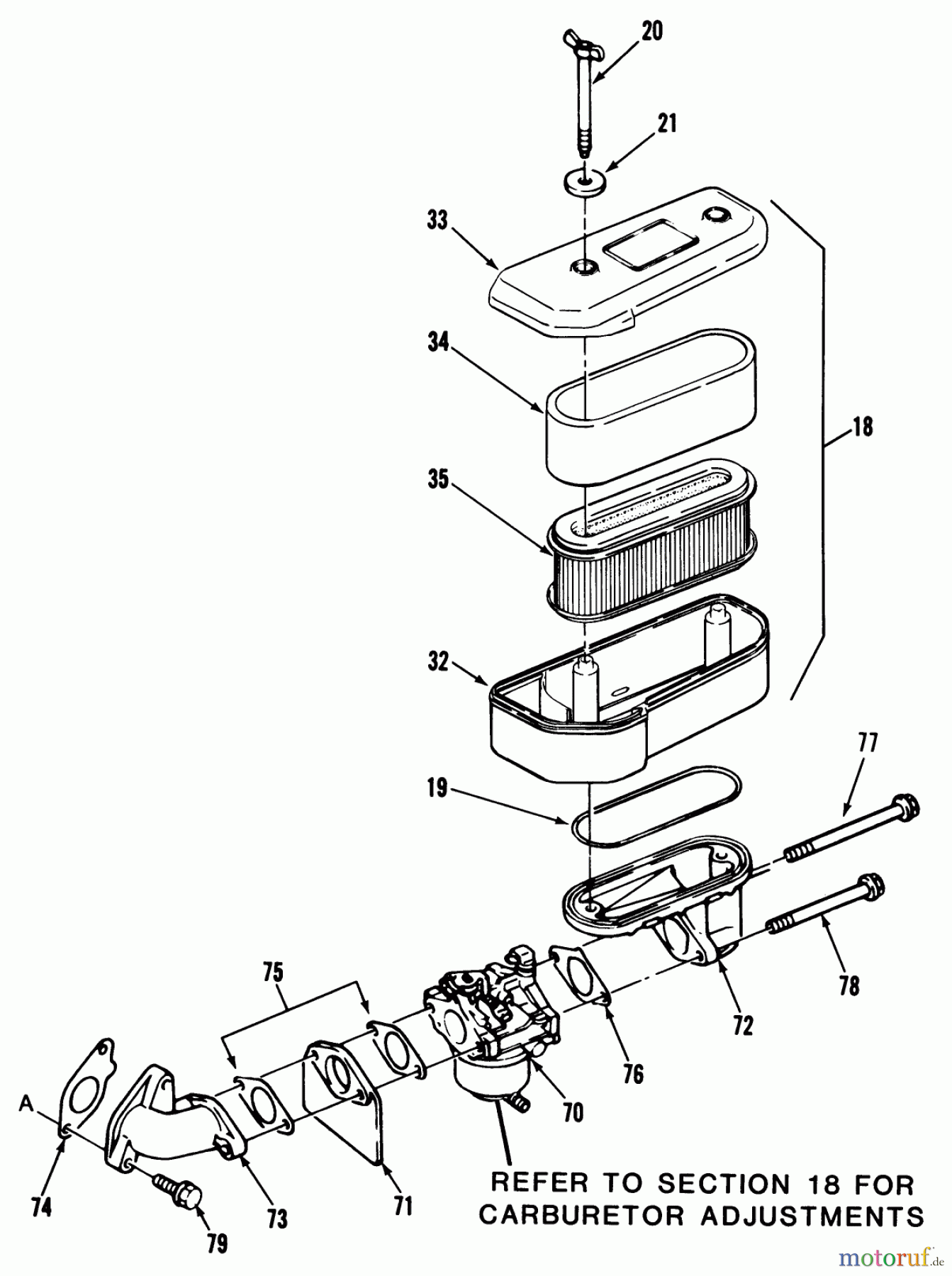 Toro Neu Mowers, Lawn & Garden Tractor Seite 2 A2-12KE02 (212-H) - Toro 212-H Tractor, 1991 (1000001-1999999) AIR FILTER AND CARBURETOR