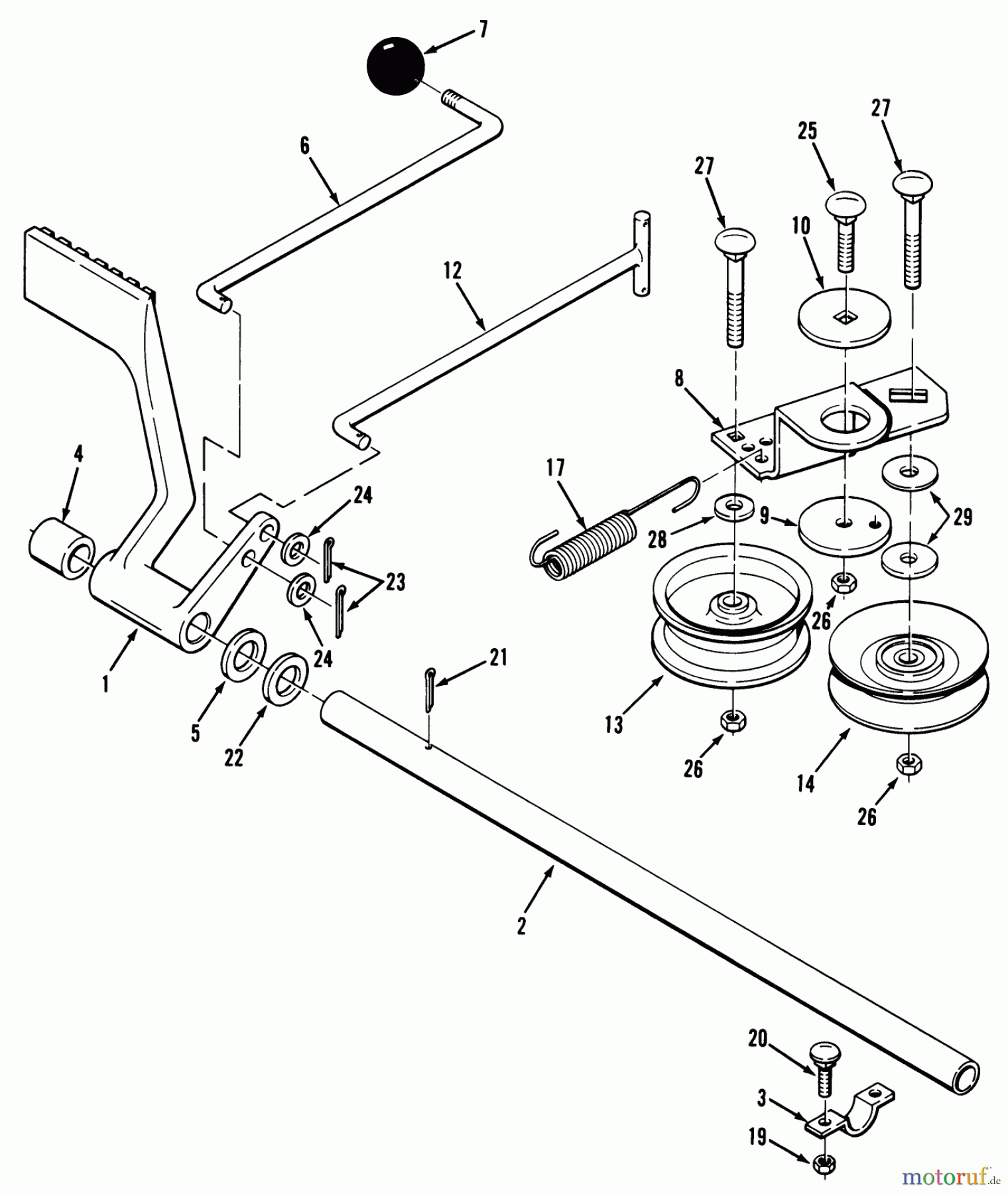 Toro Neu Mowers, Lawn & Garden Tractor Seite 2 A2-12KE02 (212-H) - Toro 212-H Tractor, 1991 (1000001-1999999) BRAKE & IDLER ASSEMBLY (212-H)