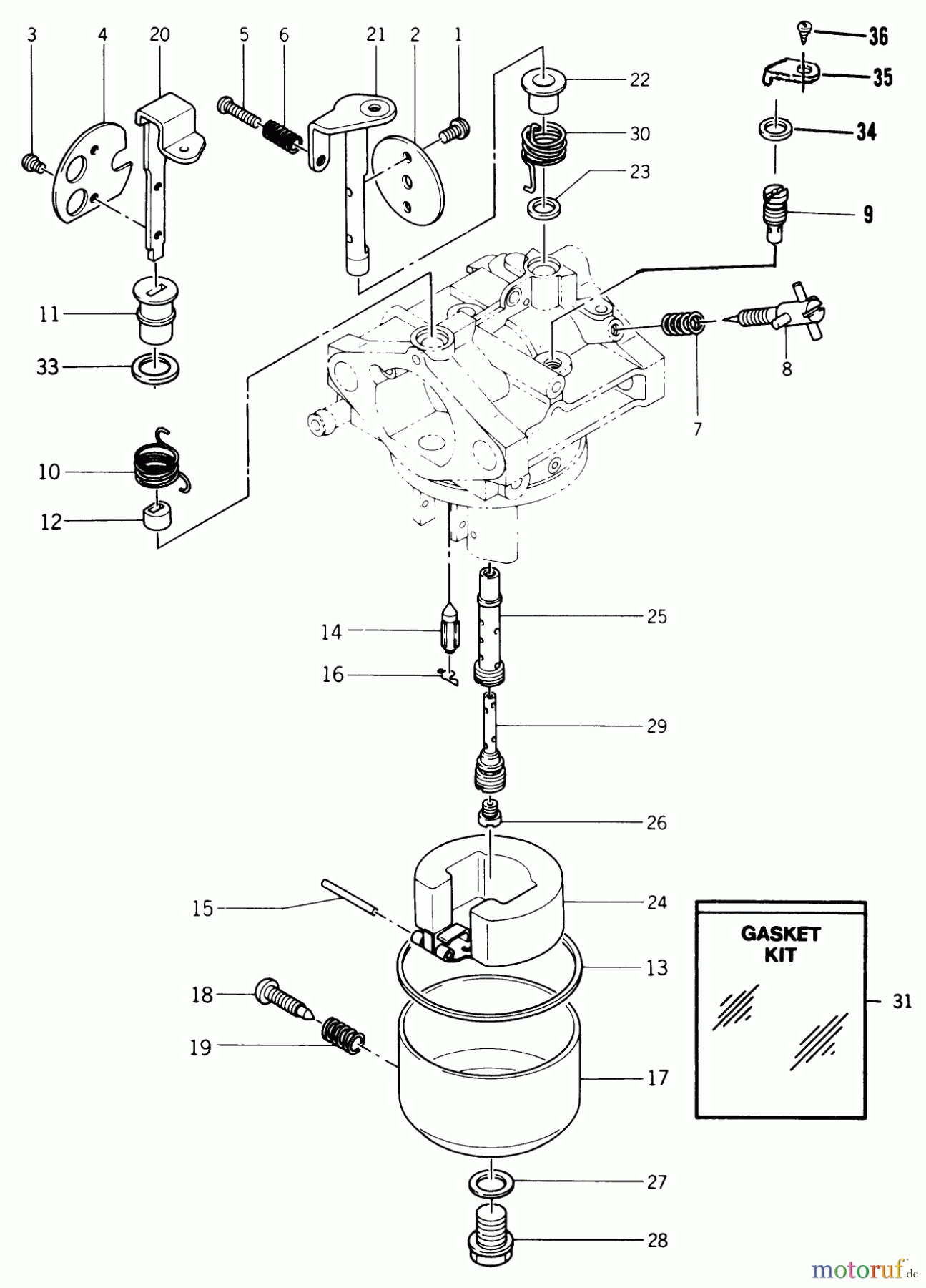Toro Neu Mowers, Lawn & Garden Tractor Seite 2 A2-12KE02 (212-H) - Toro 212-H Tractor, 1991 (1000001-1999999) CARBURETOR