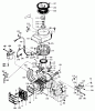 Toro A2-12KE02 (212-H) - 212-H Tractor, 1991 (1000001-1999999) Ersatzteile CYLINDER, FLYWHEEL, COVERS & LINKAGE