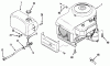 Toro A2-12KE02 (212-H) - 212-H Tractor, 1991 (1000001-1999999) Ersatzteile ENGINE, FUEL TANK & EXHAUST ASSEMBLY