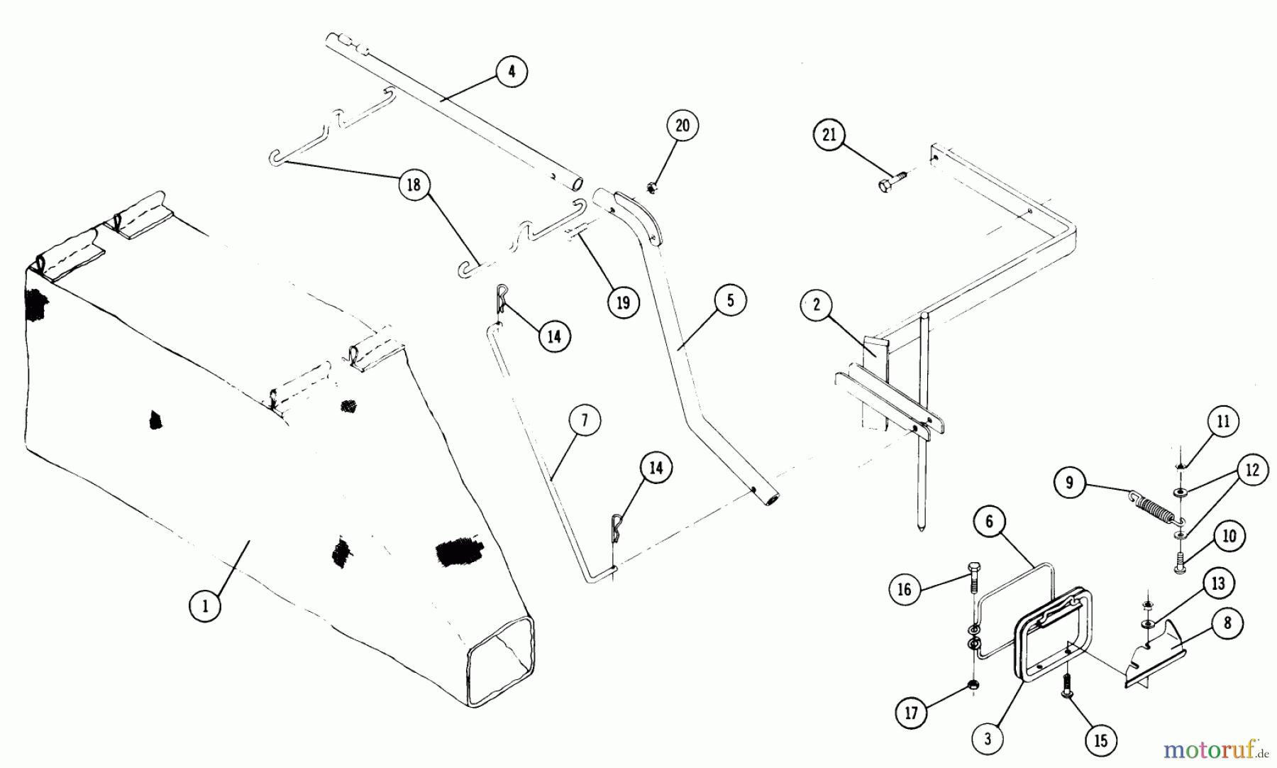 Toro Neu Accessories, Mower 86650 - Toro Grass Bag, 1975 PARTS LIST GRASS CATCHER-FACTORY ORDER NUMBER 8-6650 #2