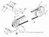 Toro B1-12R801 (512-D) - 512-D 8-Speed Tractor, 1986 Ersatzteile DRIVE BELT AND PULLEYS