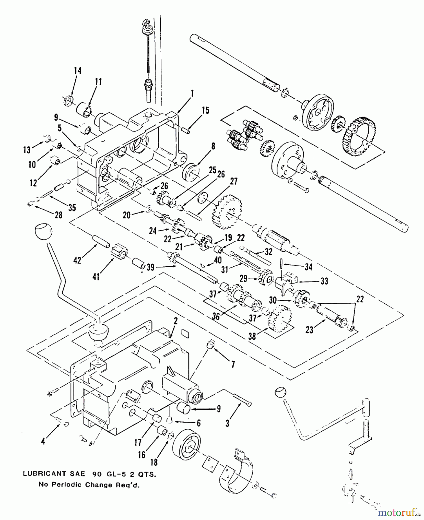 Toro Neu Mowers, Lawn & Garden Tractor Seite 2 E1-12K801 (312-8) - Toro 312-8 Garden Tractor, 1988 MECHANICAL TRANSMISSION-8-SPEED #1