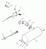 Toro E1-12K801 (312-8) - 312-8 Garden Tractor, 1988 Ersatzteile THROTTLE, CHOKE & EXHAUST-312-8