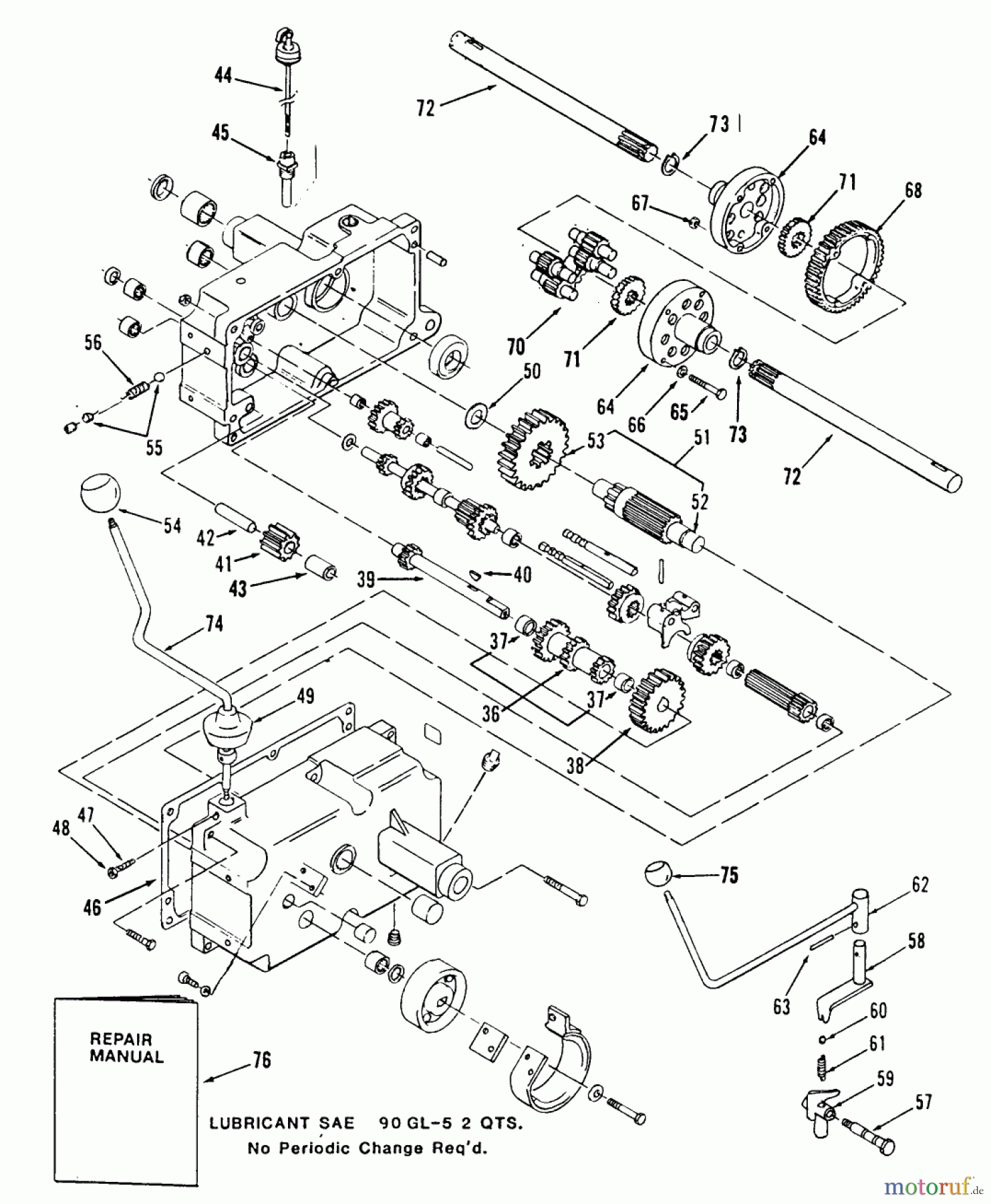 Toro Neu Mowers, Lawn & Garden Tractor Seite 2 E1-12K802 (312-8) - Toro 312-8 Garden Tractor, 1989 MECHANICAL TRANSMISSION-8-SPEED #2