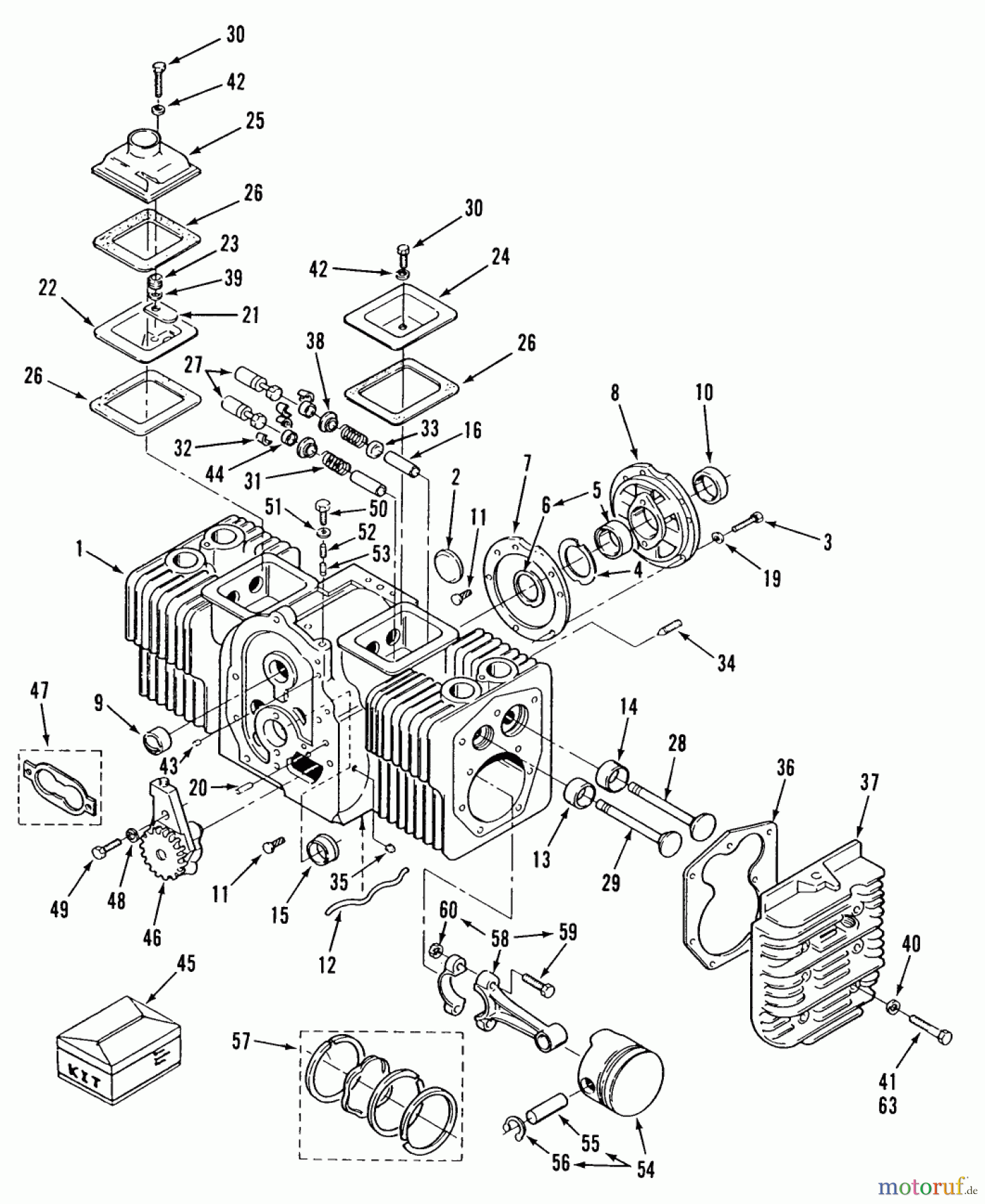 Toro Neu Mowers, Lawn & Garden Tractor Seite 2 R1-16O801 (316-8) - Toro 316-8 Garden Tractor, 1990 ONAN ENGINE CYLINDER BLOCK