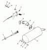 Toro B1-16O802 (316-8) - 316-8 Garden Tractor, 1989 Ersatzteile THROTTLE CHOKE & EXHAUST