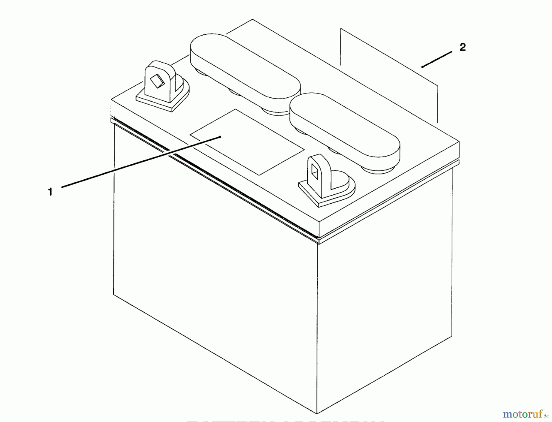 Toro Neu Accessories, Mower 93-9250 - Toro CE Kit For Model 72062 BATTERY ASSEMBLY