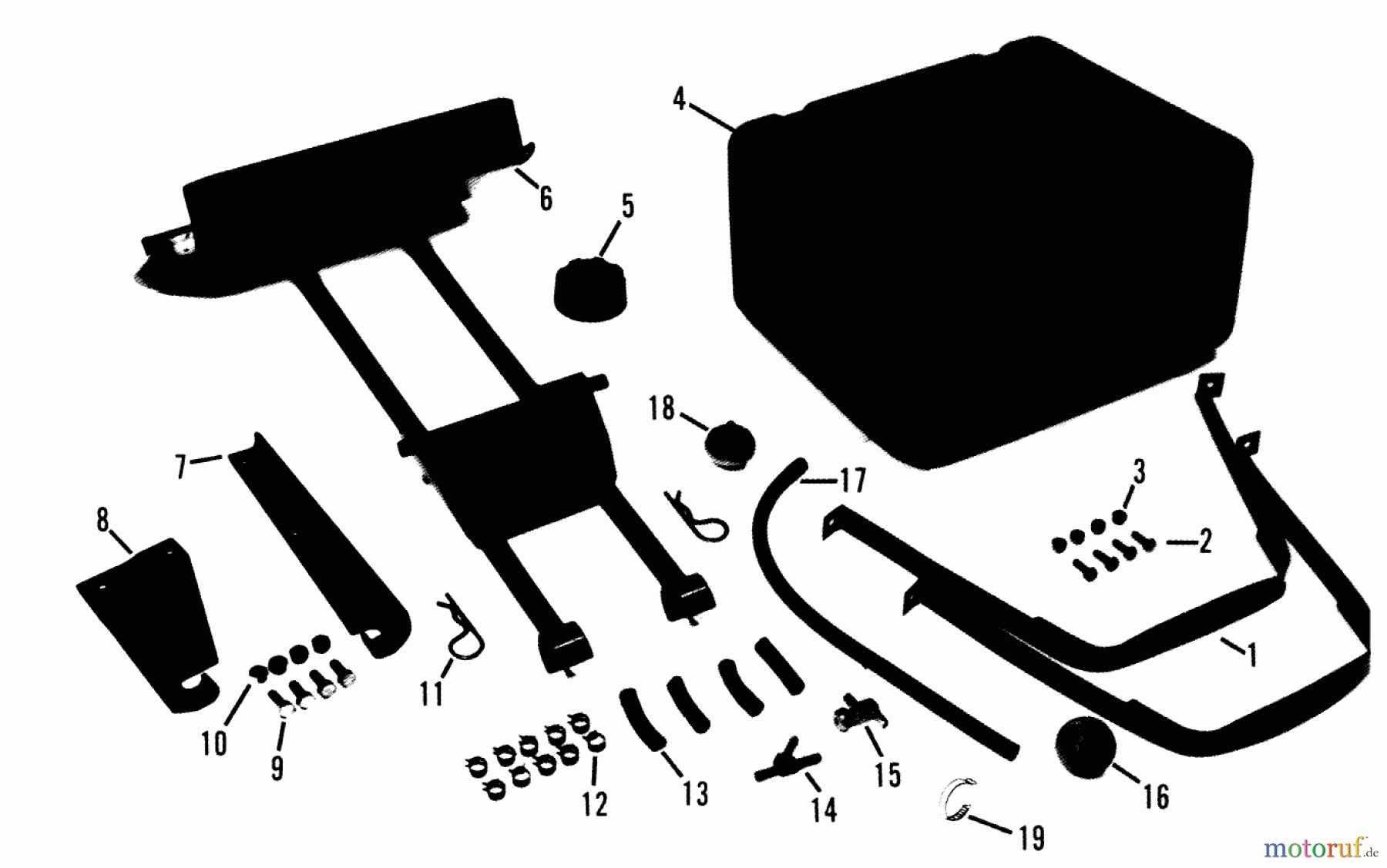  Toro Neu Accessories 83300 - Toro Fuel Tank, 1989 PARTS LIST-AUXILIARY FUEL TANK VEHICLE IDENTIFICATION NUMBER 83300