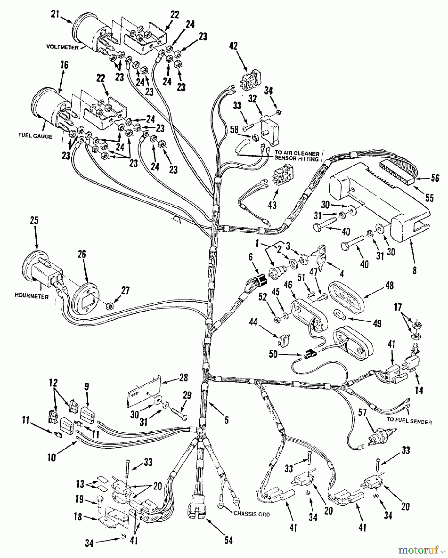 Toro Neu Mowers, Lawn & Garden Tractor Seite 2 E1-18OE01 (518-HE) - Toro 518-HE Automatic Garden Tractor, 1988 ELECTRICAL SYSTEM #1
