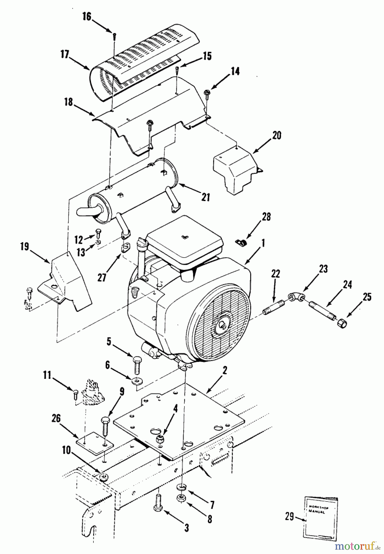  Toro Neu Mowers, Lawn & Garden Tractor Seite 2 E1-18OE01 (518-HE) - Toro 518-HE Automatic Garden Tractor, 1988 ENGINES