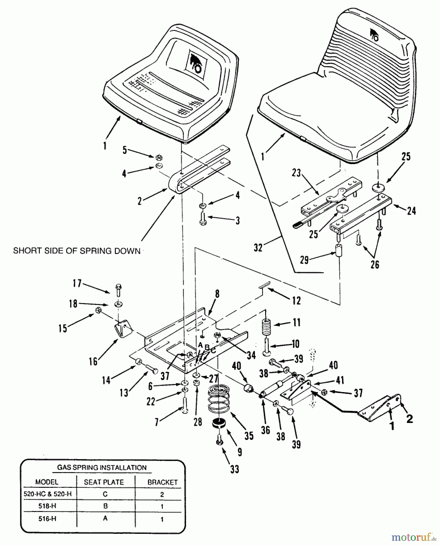  Toro Neu Mowers, Lawn & Garden Tractor Seite 2 E1-18OE01 (518-HE) - Toro 518-HE Automatic Garden Tractor, 1988 SEAT