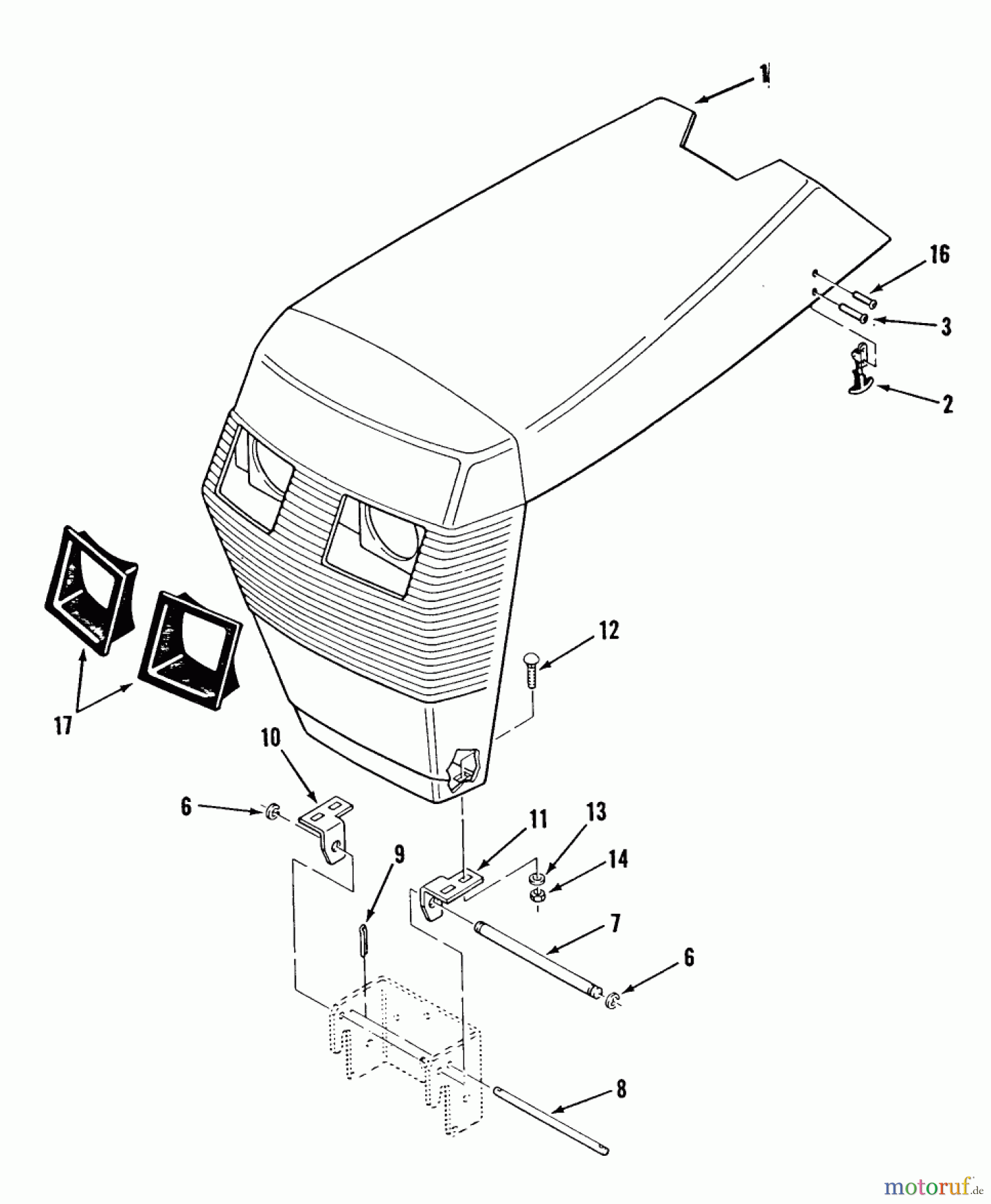 Toro Neu Mowers, Lawn & Garden Tractor Seite 2 E1-18OE01 (518-HE) - Toro 518-HE Automatic Garden Tractor, 1988 SHEET METAL AND COVERS #1