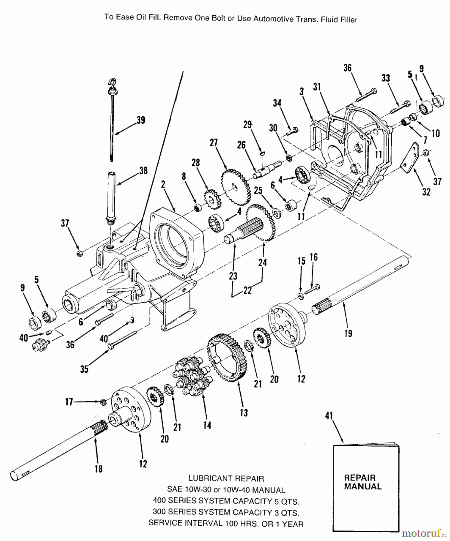  Toro Neu Mowers, Lawn & Garden Tractor Seite 2 E1-18OE01 (518-HE) - Toro 518-HE Automatic Garden Tractor, 1988 TRANSAXLE