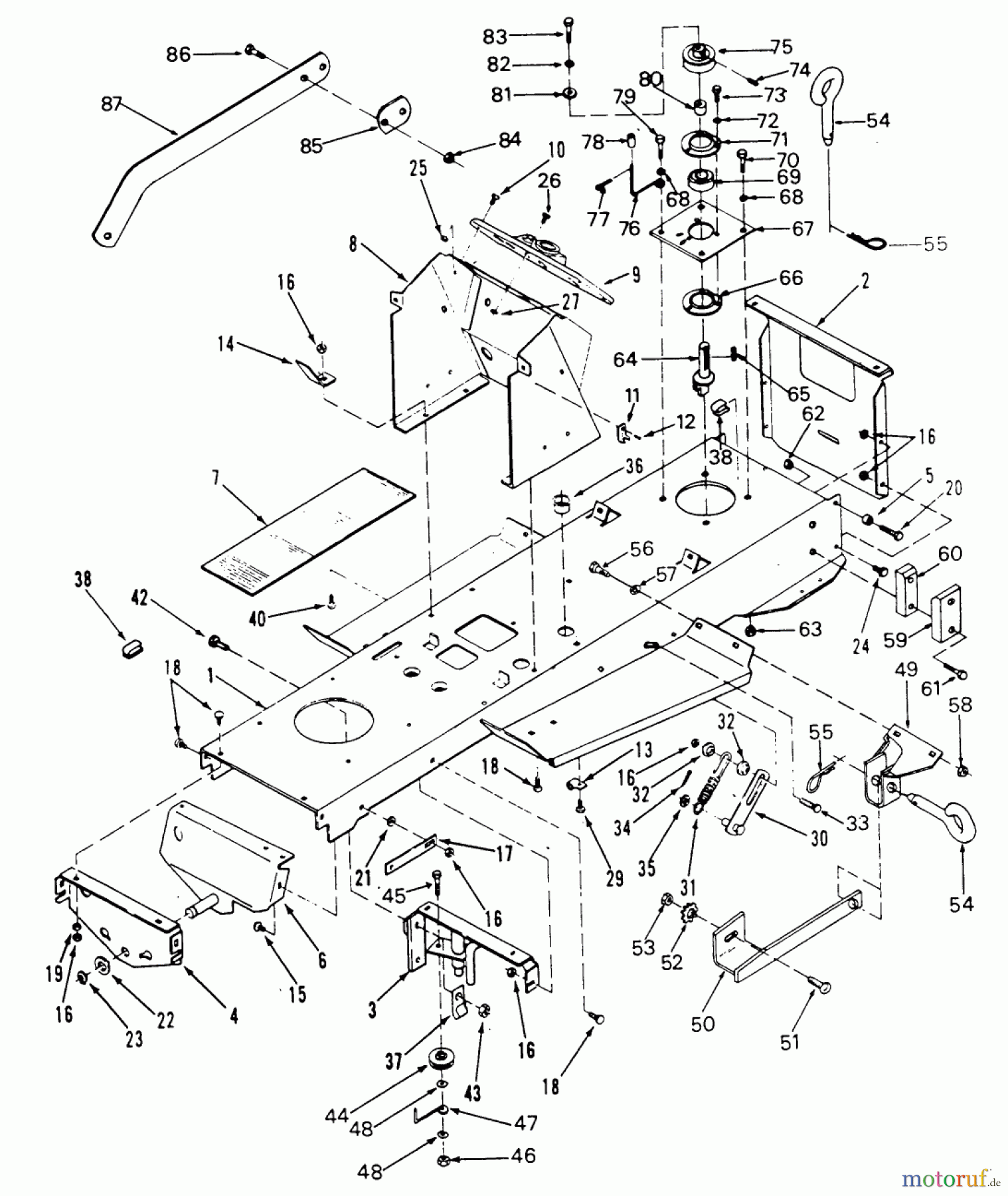 Toro Neu Mowers, Lawn & Garden Tractor Seite 2 R2-12K501 (212-5) - Toro 212-5 Tractor, 1989 FRAME, SHEET METAL AND COVERS #1
