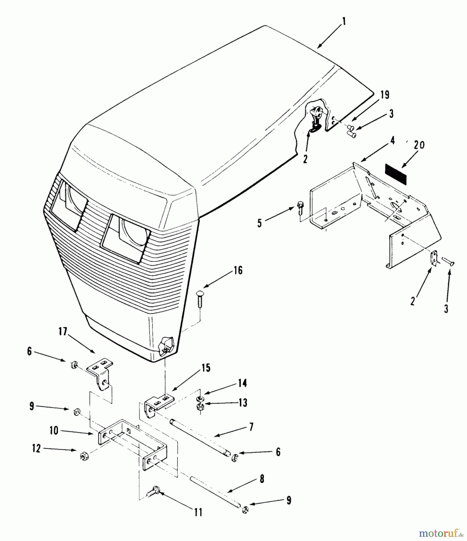 Toro Neu Mowers, Lawn & Garden Tractor Seite 2 E2-17K502 (227-5) - Toro 227-5 Tractor, 1989 FRAME, SHEET METAL AND COVERS #1